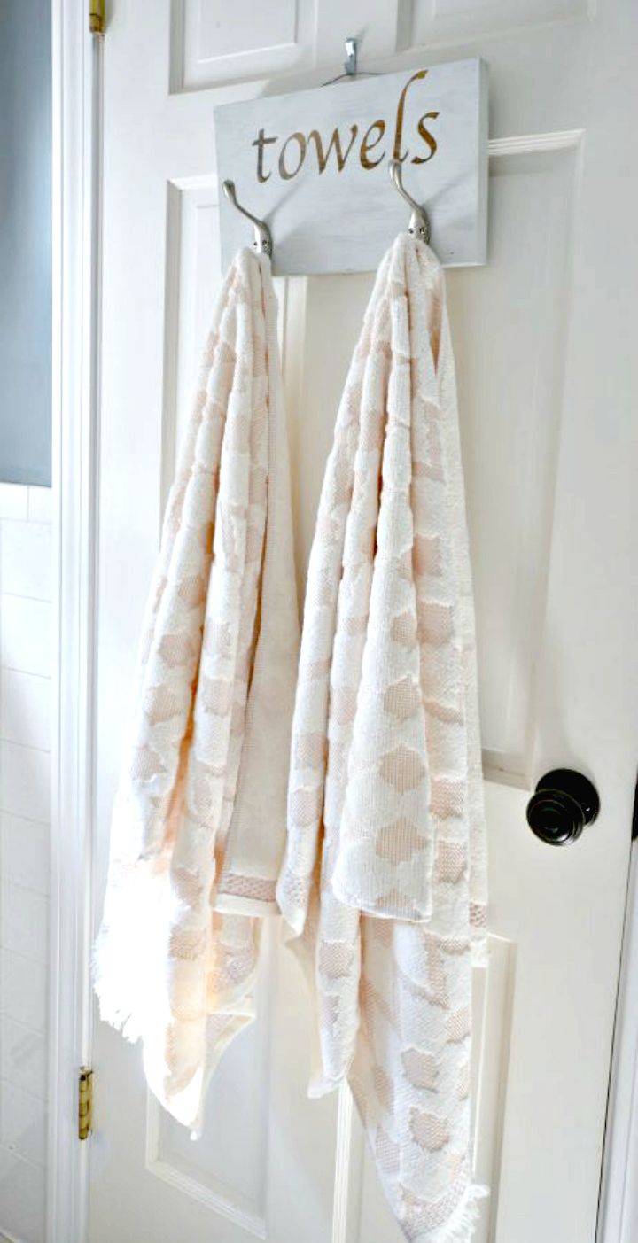 Easy DIY Bathroom Towel Hook Rack Tutorial