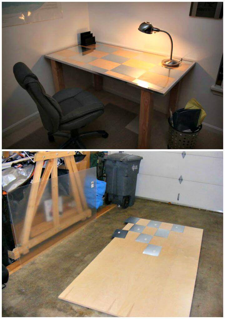 Easy DIY Birch and Aluminum Desk Tutorial