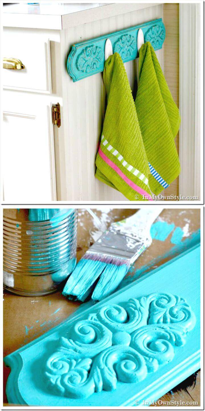 How To Make A Chalk Painted Kitchen Dishtowel Rack Tutorial