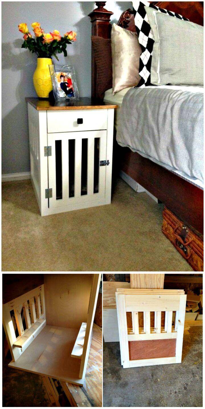 DIY Dog Crate Nightstands Tutorial