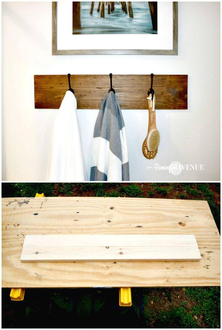 How To Build Farmhouse Style Towel Rack Tutorial