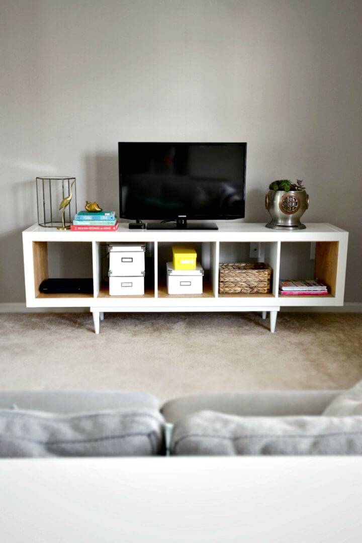 DIY Ikea Hack Shelving Unit To TV Stand