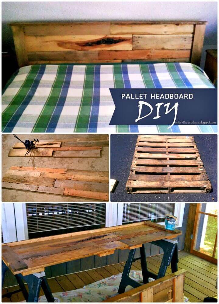 Easy DIY Pallet Headboard From Wooden Pallets Tutorial