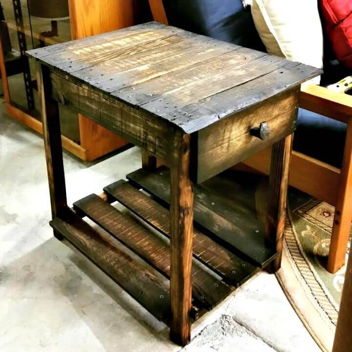 6 Pallet Side Table Ideas End, Pallet Side Table Plans