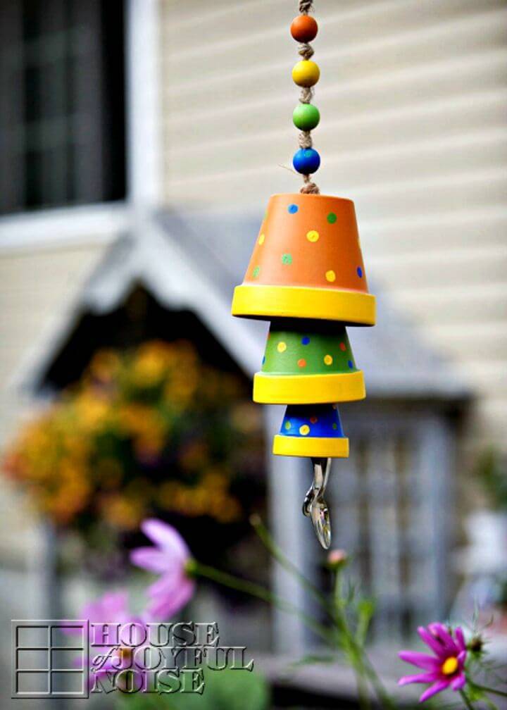 How To Build Terracotta Flower Pot Wind Chime Tutorial
