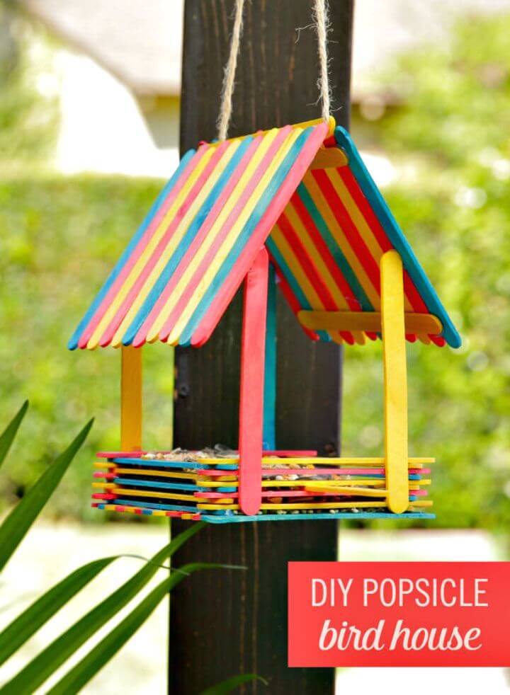 How To Turn Popsicles Into An Adorable Bird House Tutorial