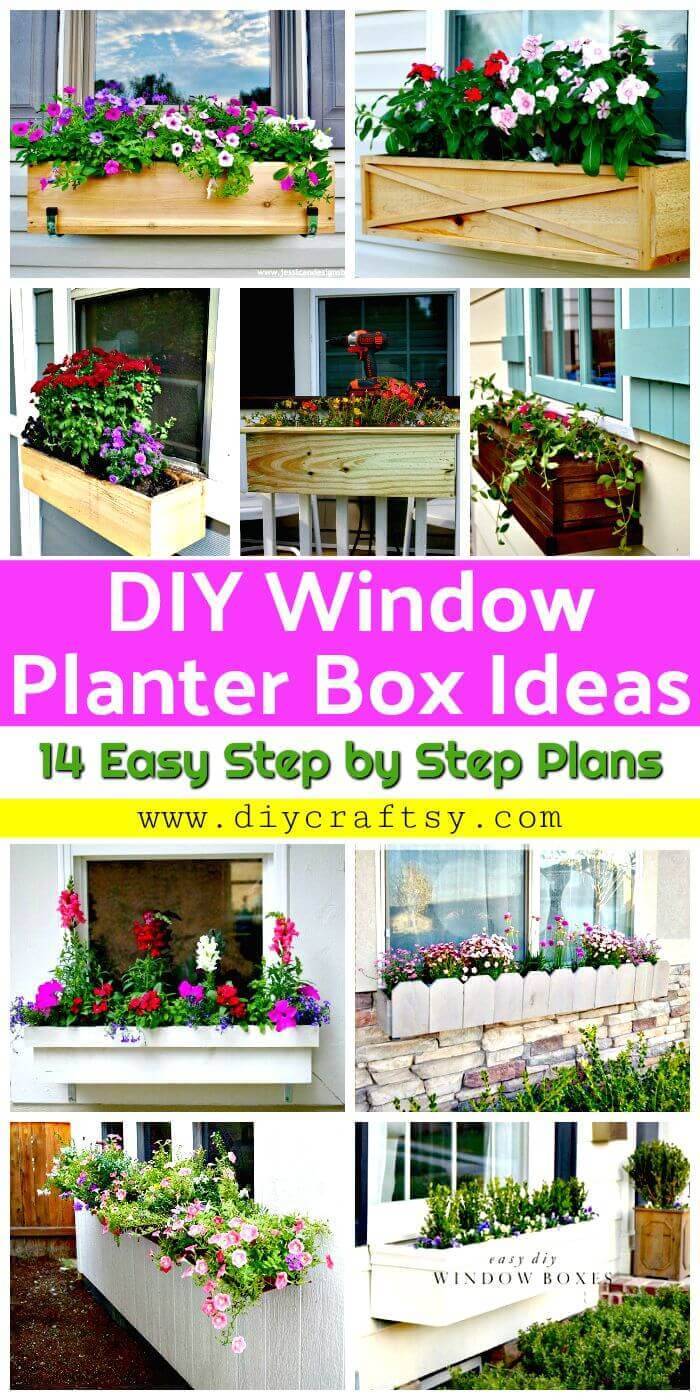 DIY Window Planter Box Ideas - 14 Easy Step by Step Plans - DIY Crafts