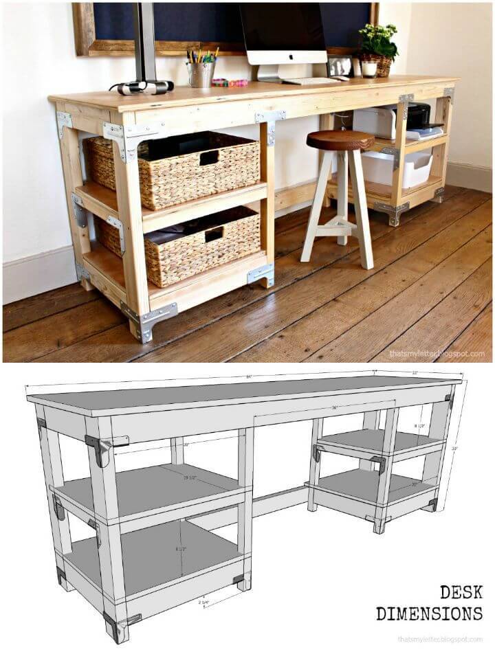 DIY Workbench Inspired Desk Tutorial