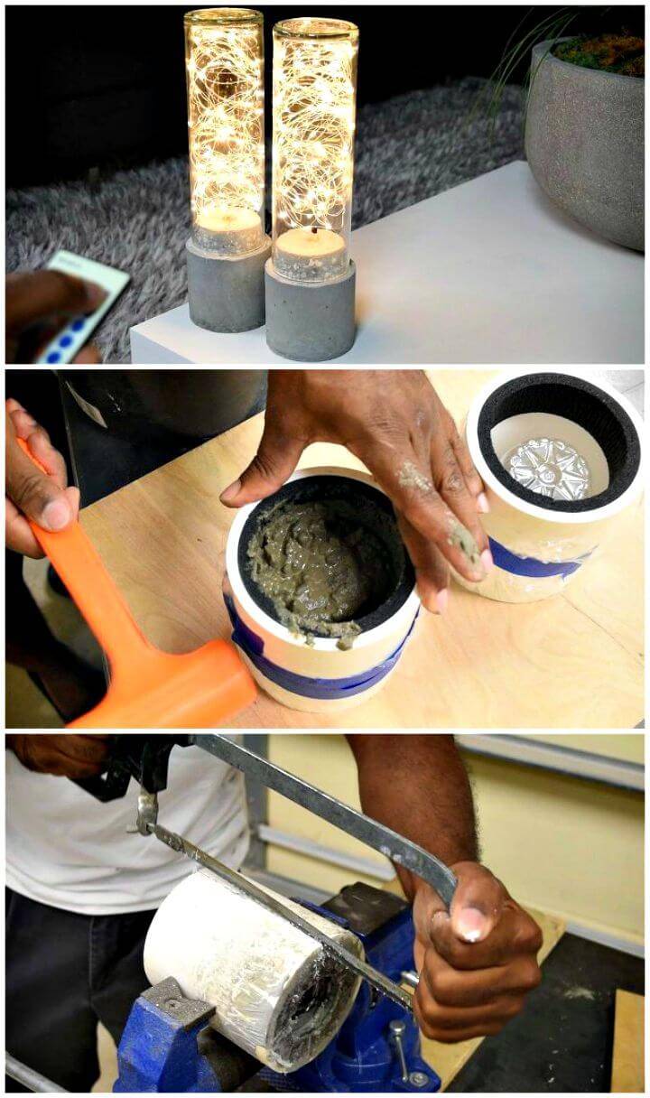 Easy DIY Concrete Lamp Tutorial