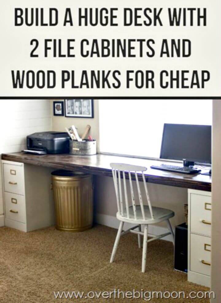 How To Build A File Cabinet Desk Tutorial