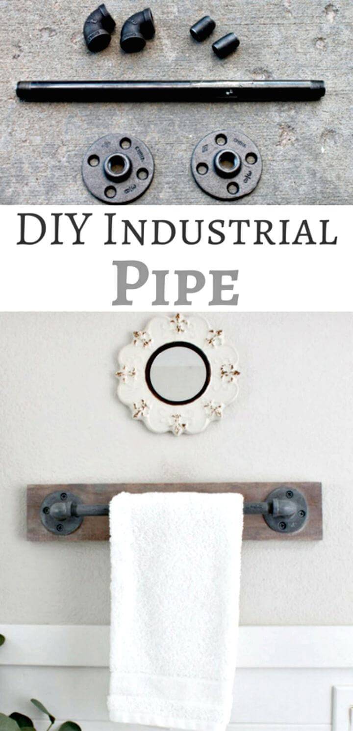 Easy DIY Industrial Pipe Towel Bar Tutorial