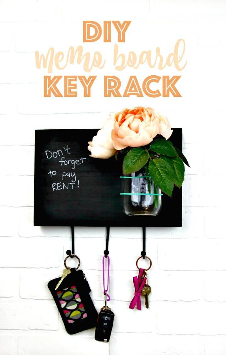 Easy DIY Memo Board Key Rack Tutorial