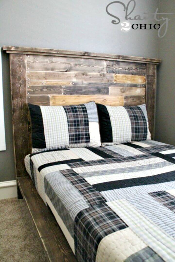 Simple DIY Planked Headboard