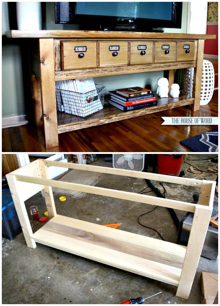 Easy and Simple DIY Pottery Barn-inspired TV Console Tutorial