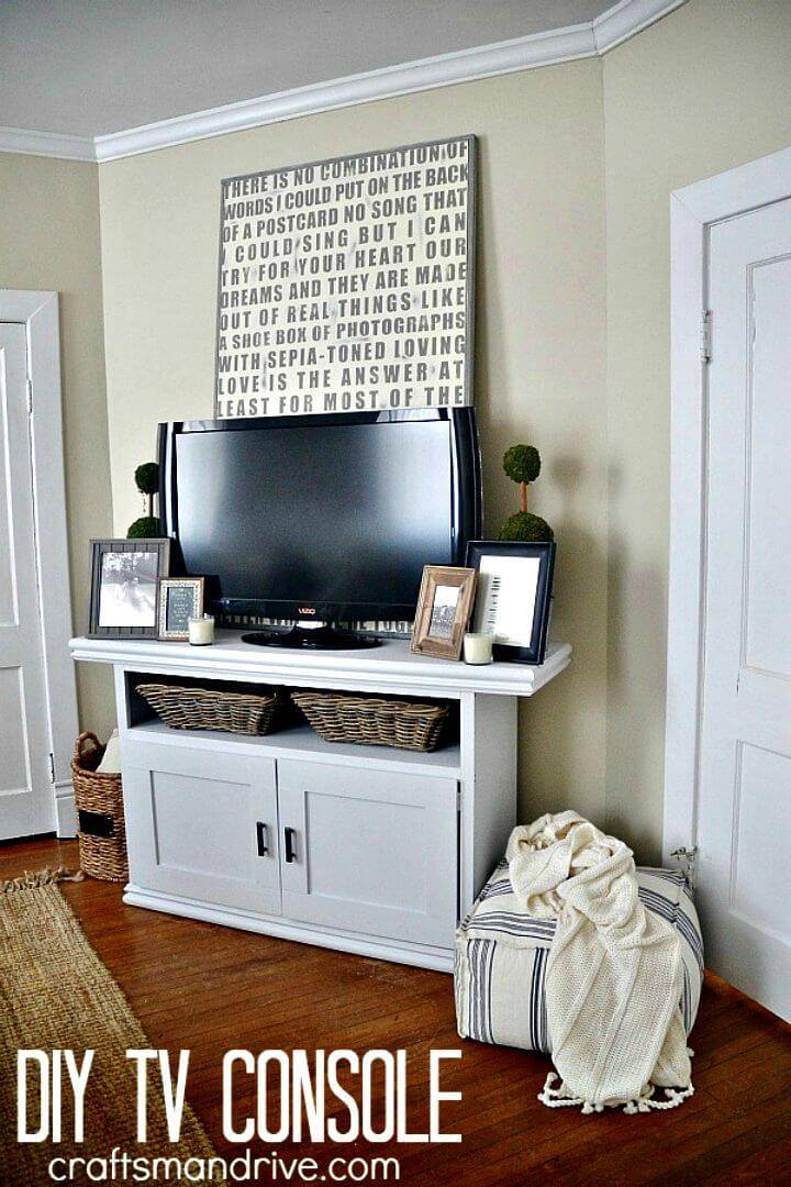 Easy and Simple DIY TV Console Tutorial
