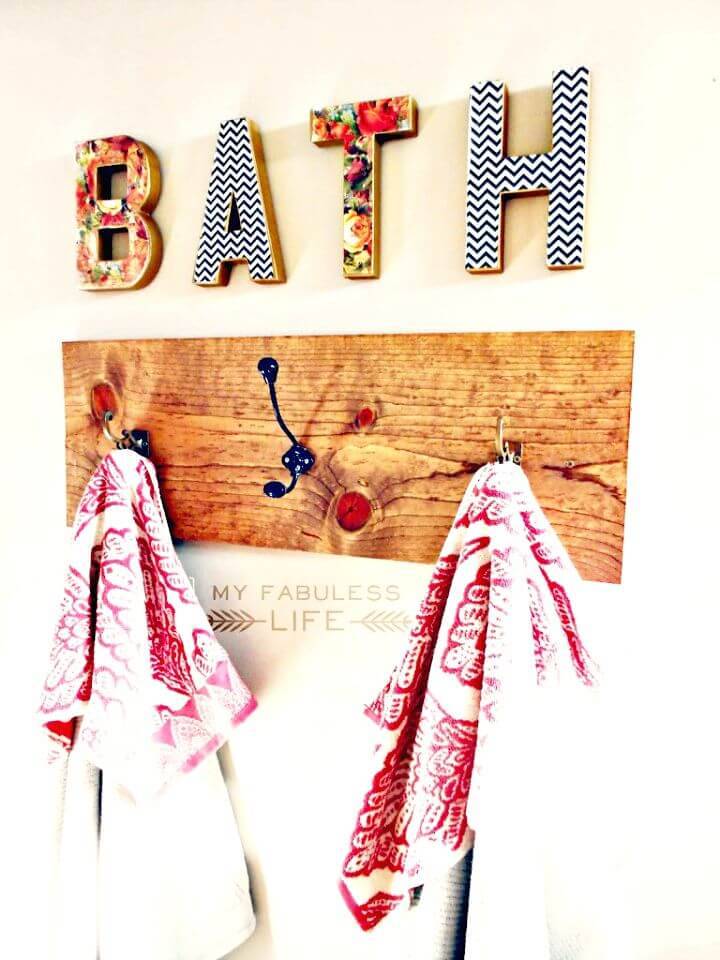 DIY Towel Rack - Organize Your Bathroom Storage