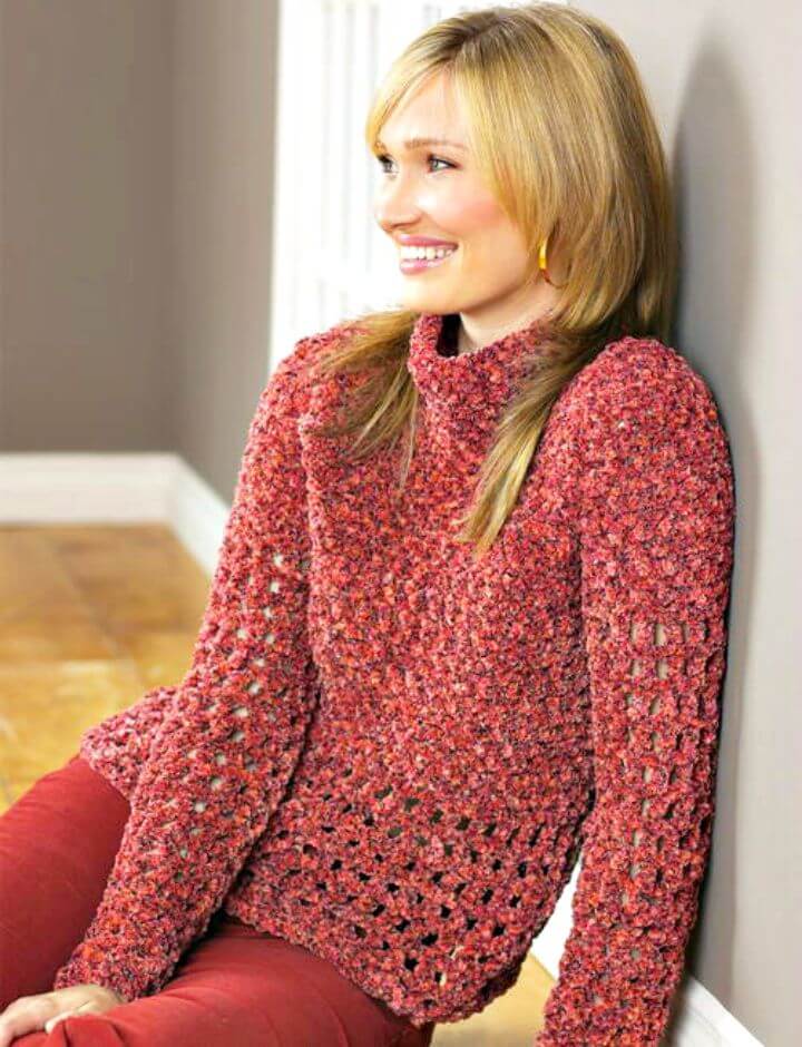 Easy Free Crochet Bohemian Pullover Pattern