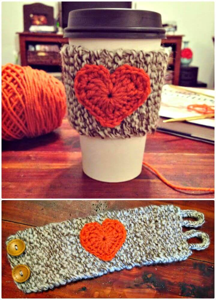 Easy Knitting Garter Stitch Cup Cozy - Free Pattern