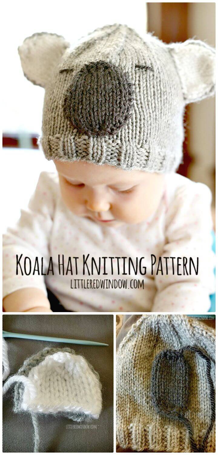 Easy How To Free Knitting Koala Hat Pattern