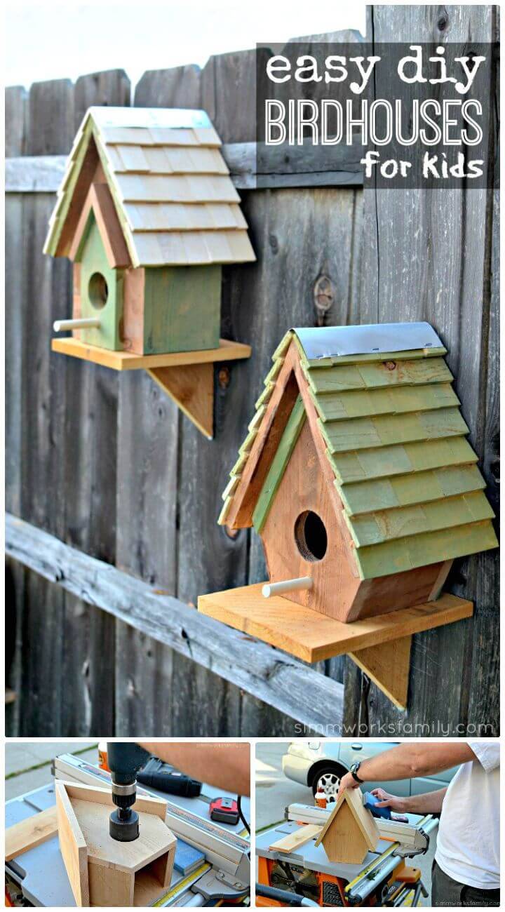 Easy How To DIY Birdhouses Tutorial