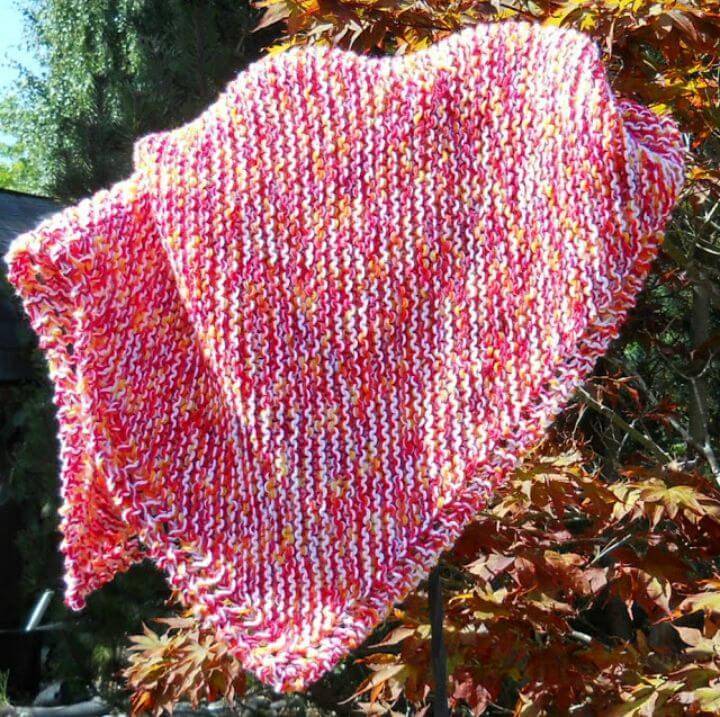 Easy Free Knit Dishcloth Baby Blanket Pattern