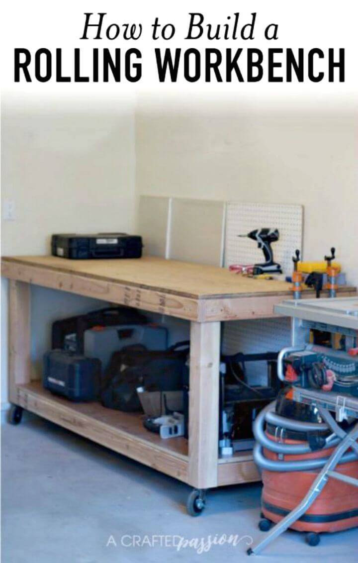 Easy How to Build a Rolling Workbench Tutorial