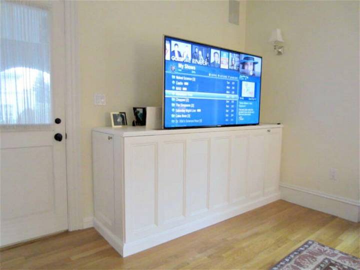 Easy How to Make a TV Lift Cabinet Tutorial