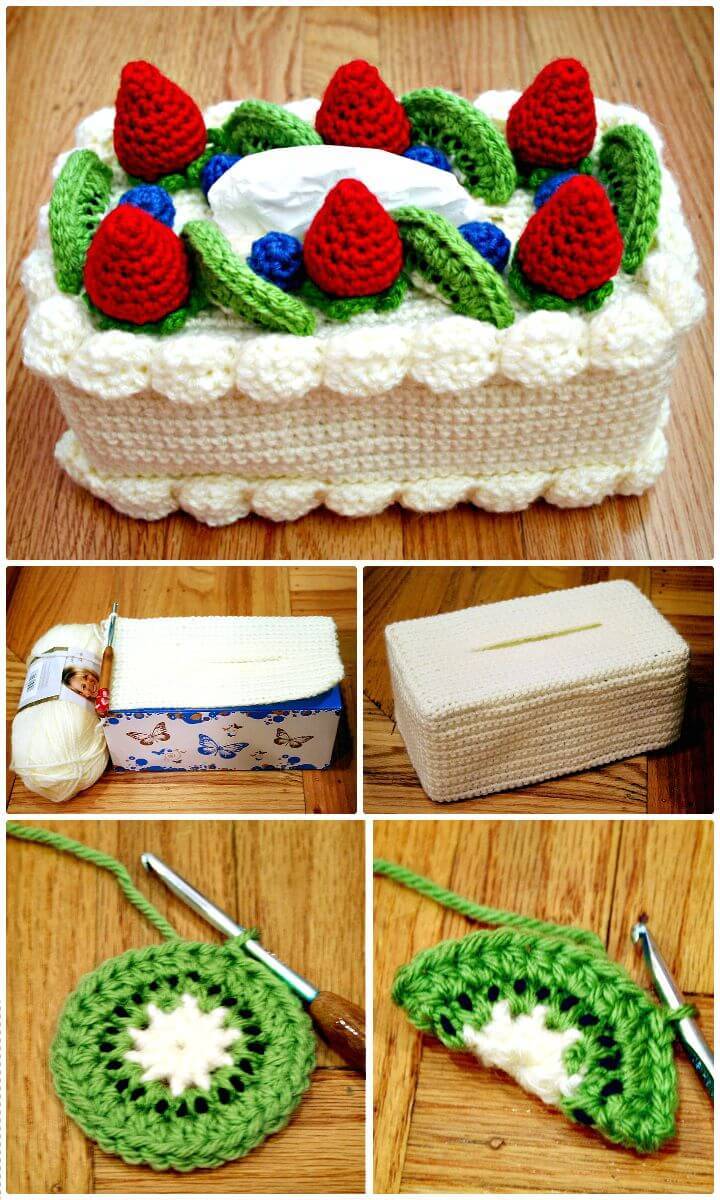 Beautiful Free Crochet Cake Tissue Box Cozy Pattern