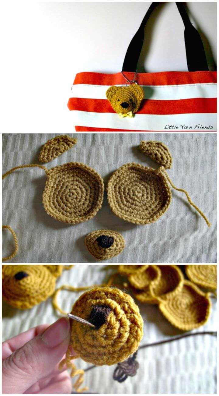 Free Crochet Classic Teddy Keychain Pattern