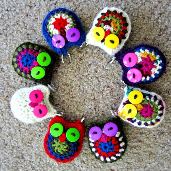 Easy Free Crochet Owl Key Chain Pattern