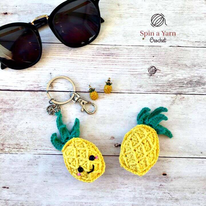 How To Crochet Pineapple Keychain - Free Pattern
