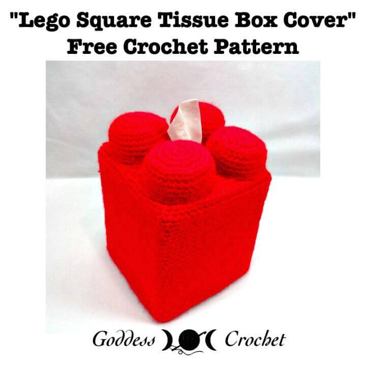 How To Free Crochet Square Lego Tissue Box Cover Pattern