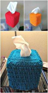 25 Free Crochet Tissue Box Cover Patterns - DIY Crafts