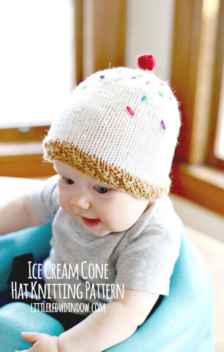 How To Free Knitting Ice Cream Hat Pattern