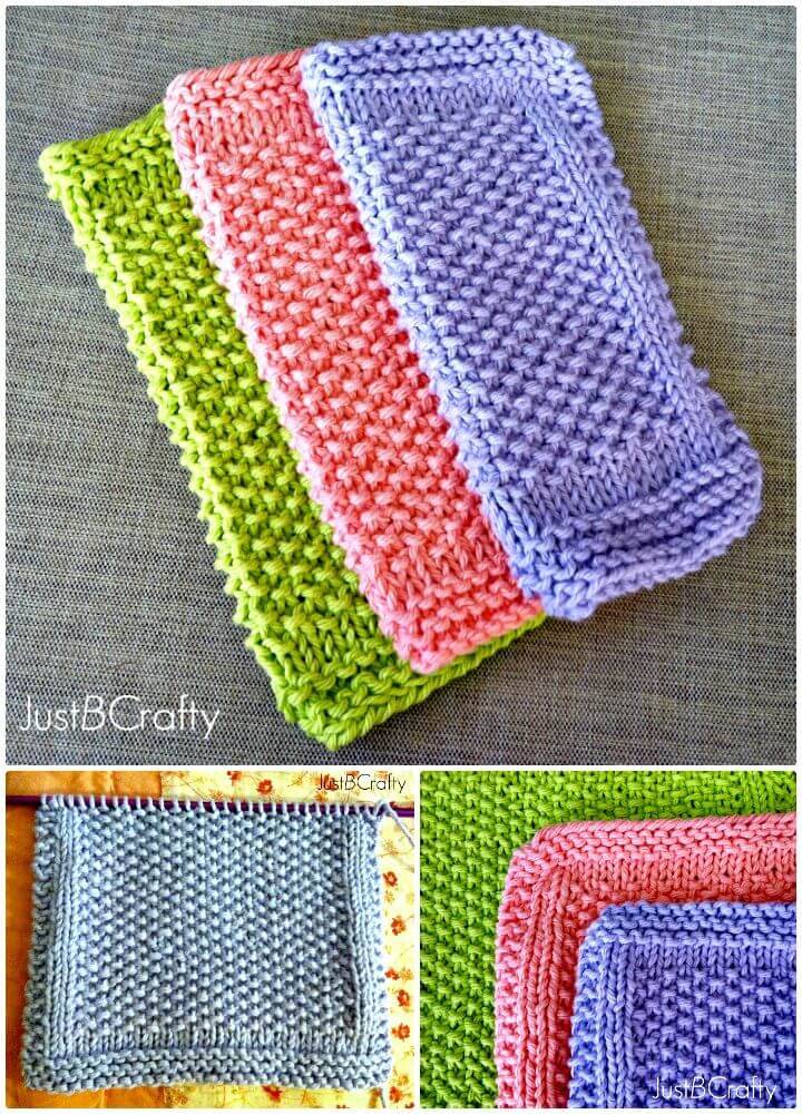 Free Knitting Seed Stitch Dishcloths Pattern