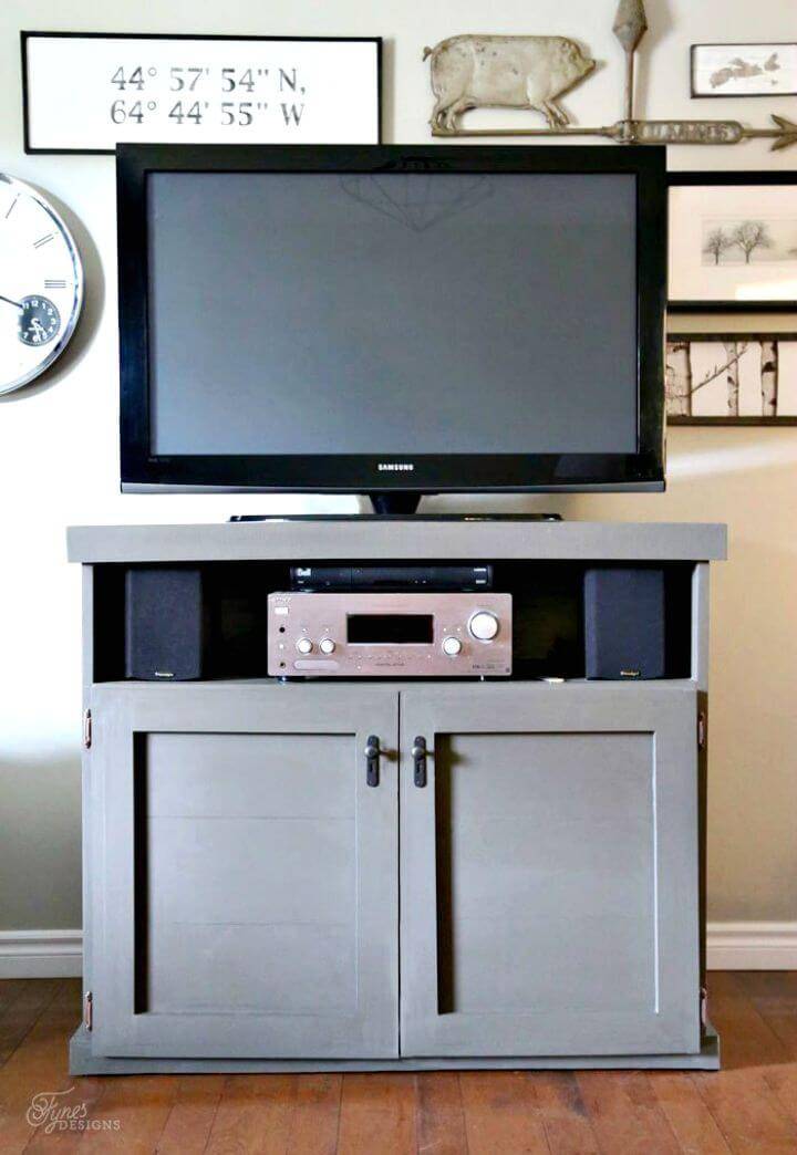 Build Your Own Grey TV Console