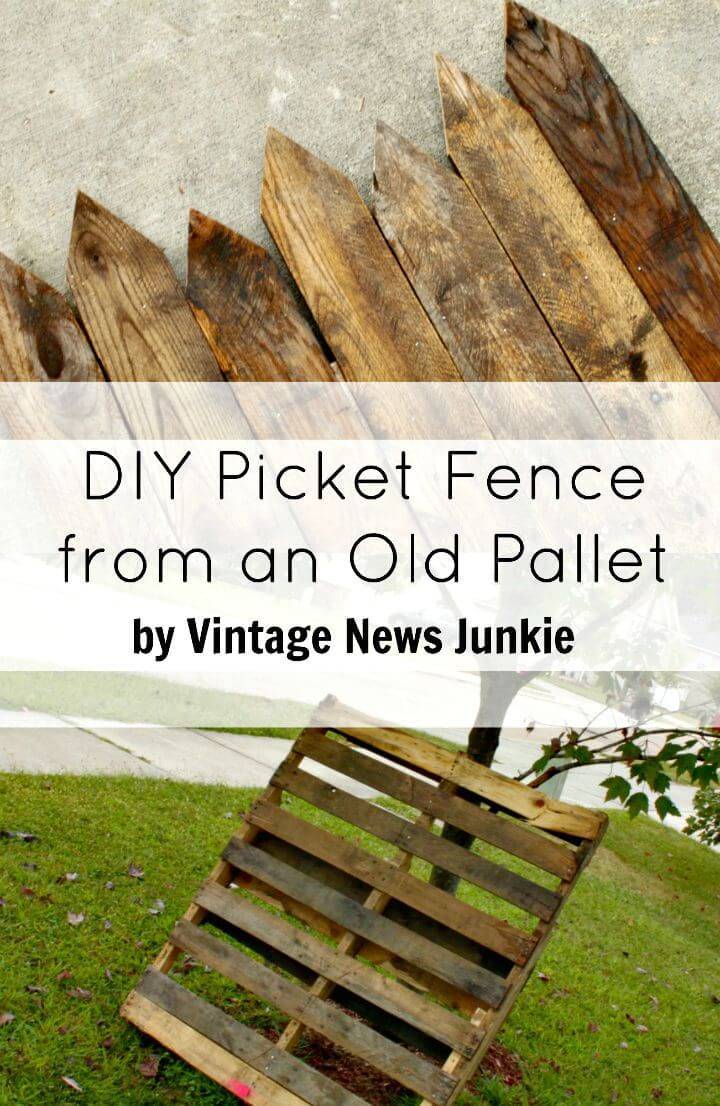 Easy How To Build Mini Picket Fence From An Old Pallet Tutorial