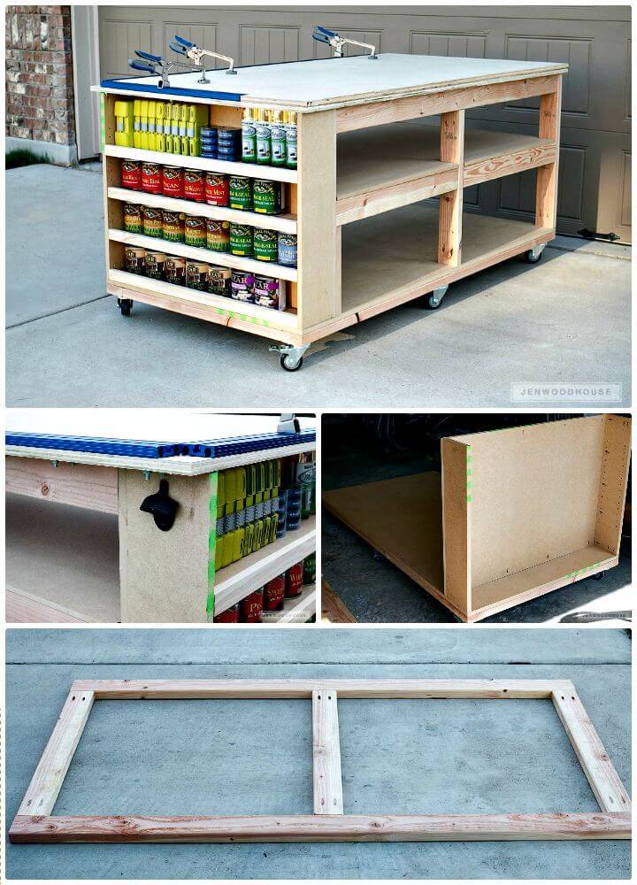 Easy How To Build Workbench With Shelves Tutorial