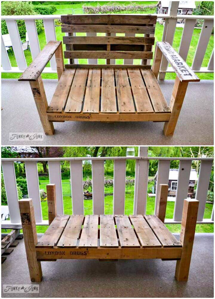 Easy How To Build Your Own Pallet Wood Patio Chair - DIY