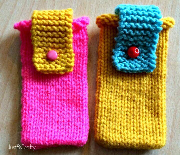 Free Knit Color Block iPhone Cover Pattern