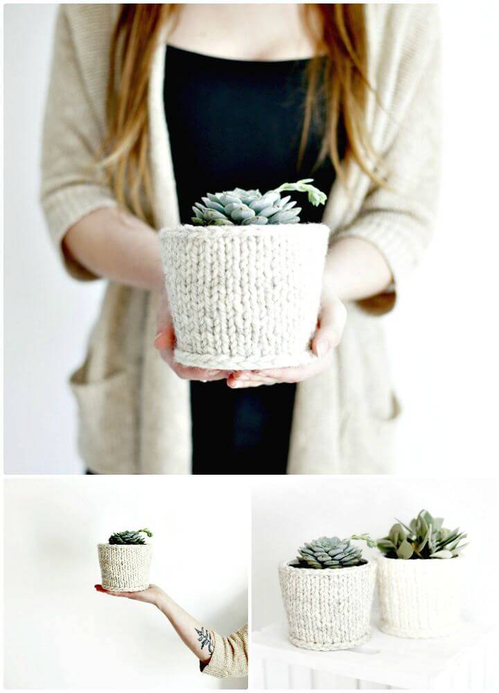 How To Knit Planter Cover 