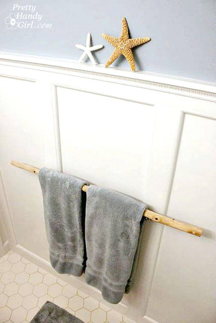 Easy DIY Branch Towel Bar Tutorial