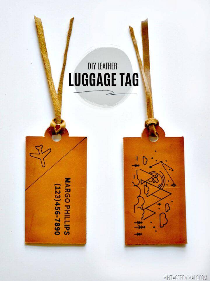 Easy DIY Leather Luggage Tags + Cricut Explore Air Giveaway