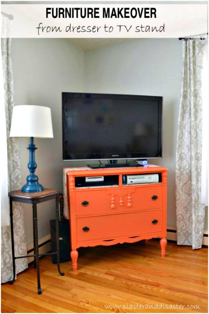 Easy How To Turn Dresser Into TV Stand Makeover