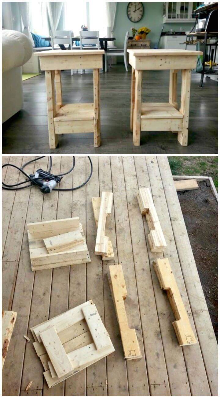 How to Build Your Own End Tables In Just 2 Hours Using Pallets
