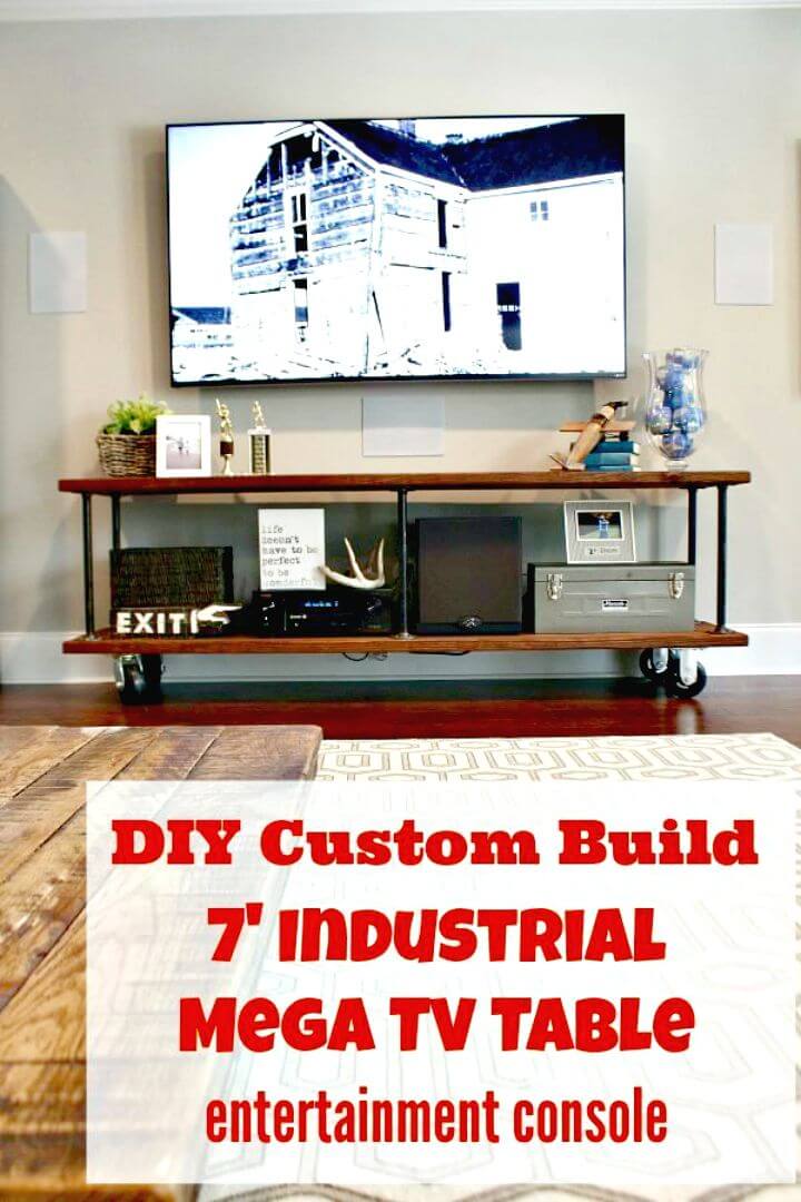 How to Build Your Own an Industrial Console Table For Your TV