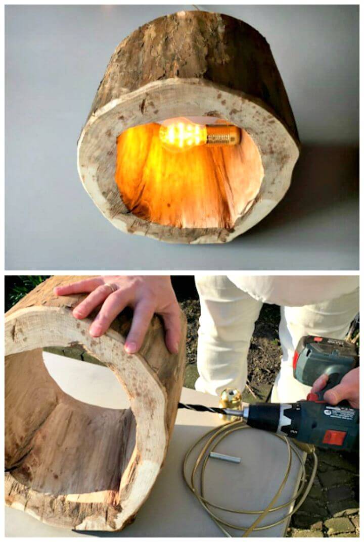 Easy How to Make a Spectacular Stump Floor Lamp Tutorial