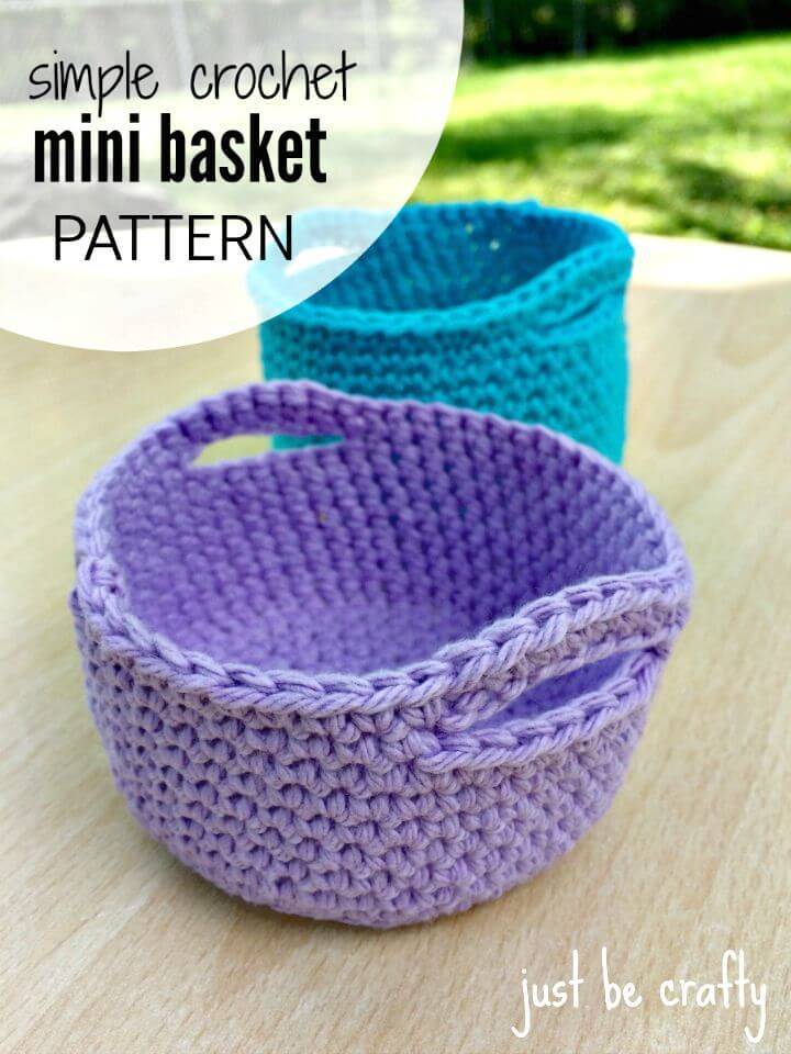Simple and Easy DIY Crochet Mini Basket Pattern