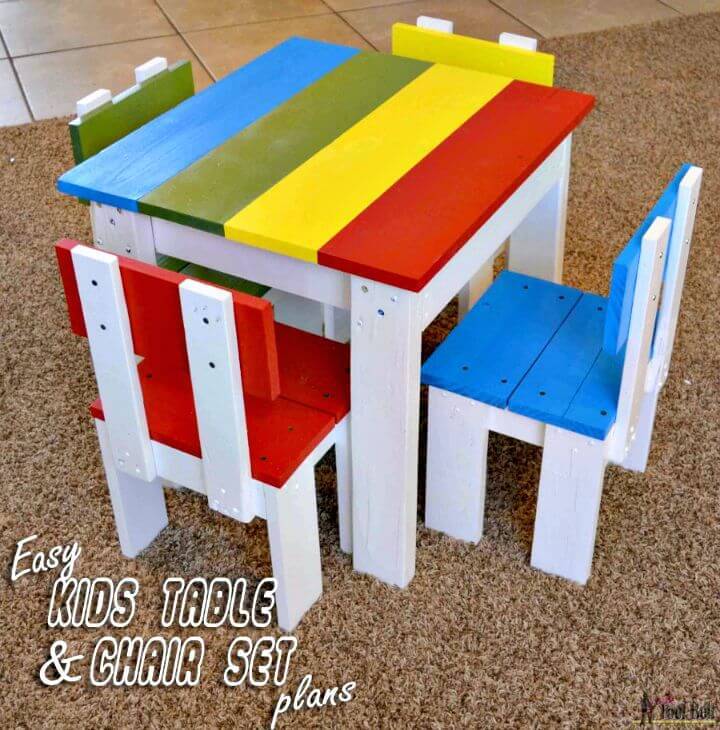 Simple and Easy DIY Kid’s Table and Chair Set Tutorial