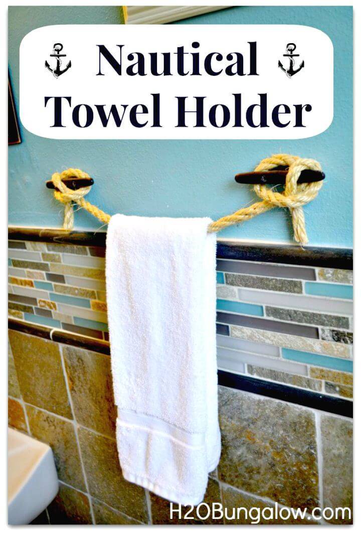 Simple DIY Nautical Towel Holder Tutorial